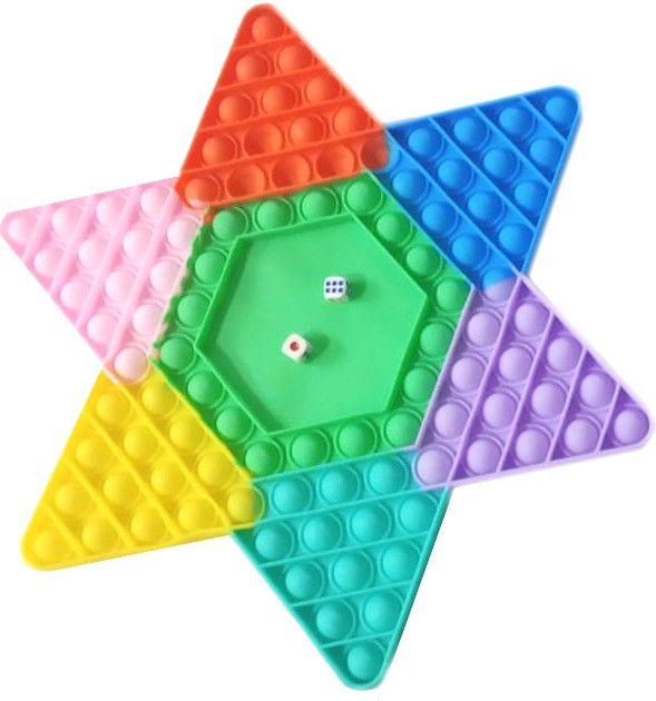 Star Big Pop Game Fidget Toy, Extra Large Bubble Sensory Rainbow Popper Fidget Sensory Toys, Big Pop Game Board Toy, Rainbow Chess Board Push Bubble Popper Fidget Sensory Toys for Parent-Child-image-17