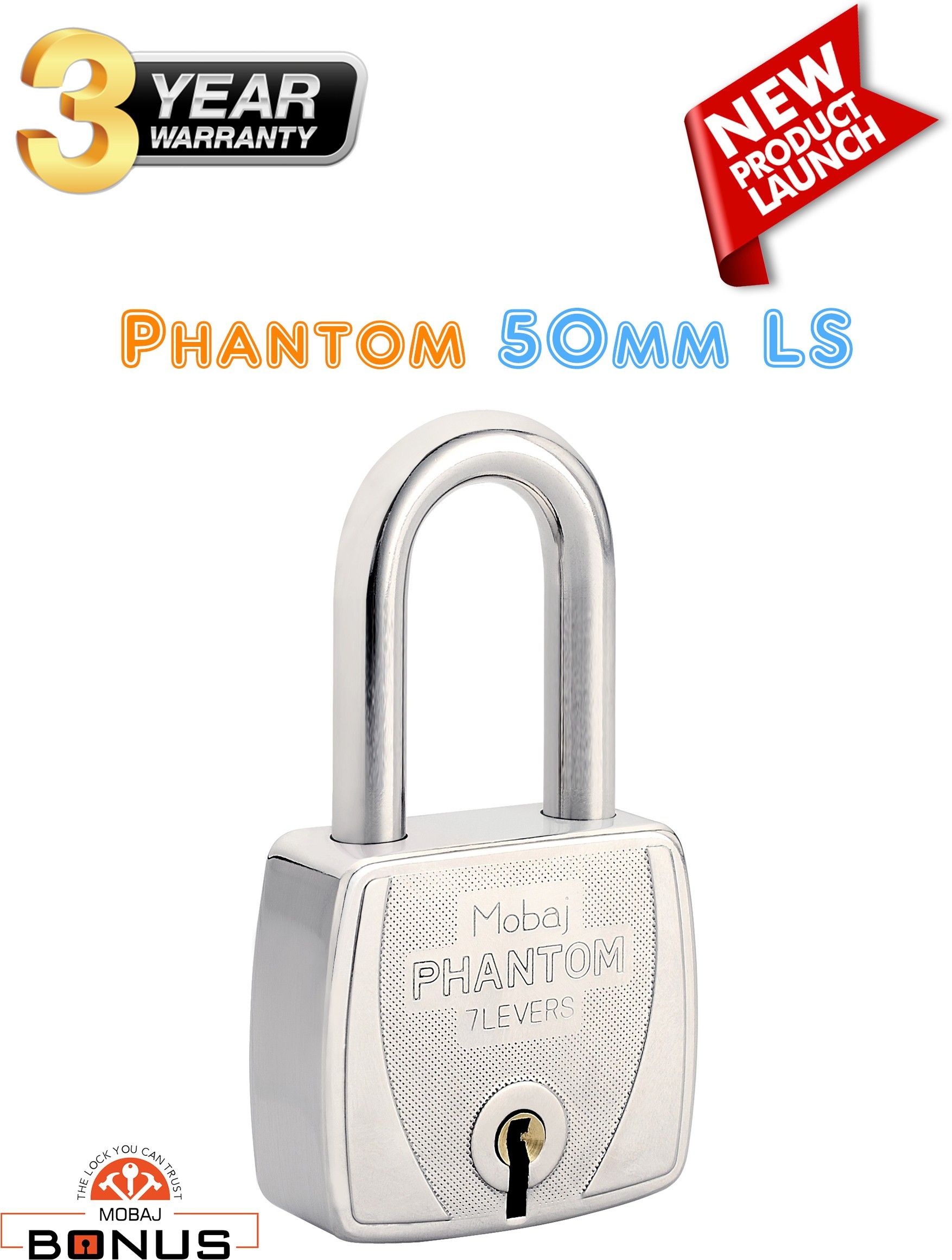 mobaj Phantom 50mm With Long Shackle Padlock-picture-27