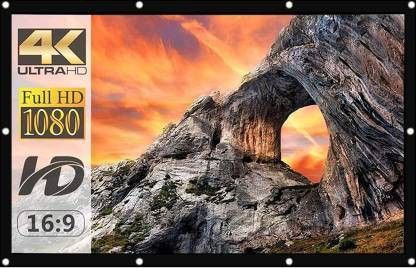 Moiz 72 inch Reflective Fabric Projection Screen, 63 inch (W) x 35 inch (H) Flexible and Foldabl Projector Screen (Width 63 cm x 35 cm Height) Projector Screen (Width 160 cm x 88 cm Height)-image-9