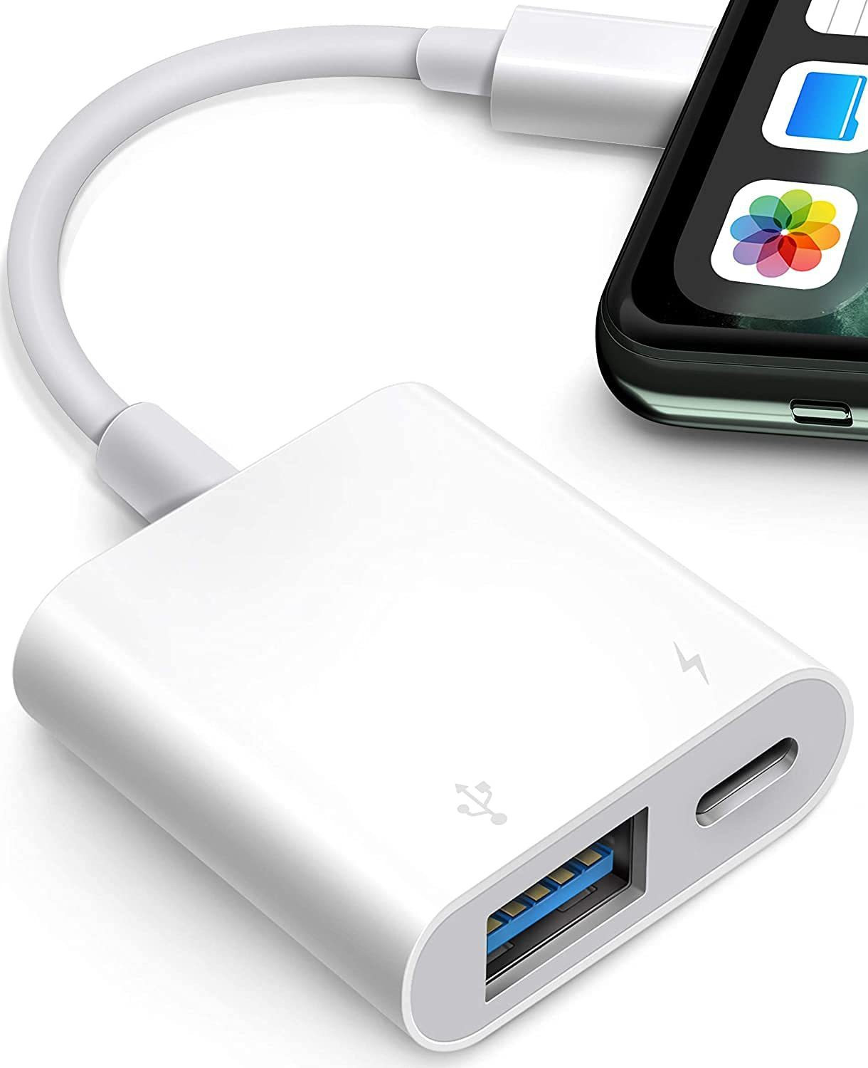 Jihaan High Speed Data Transfer Connector OTG USB 3.0 to iPhone Adapter Lightning USB to Adapter USB Cable image 1