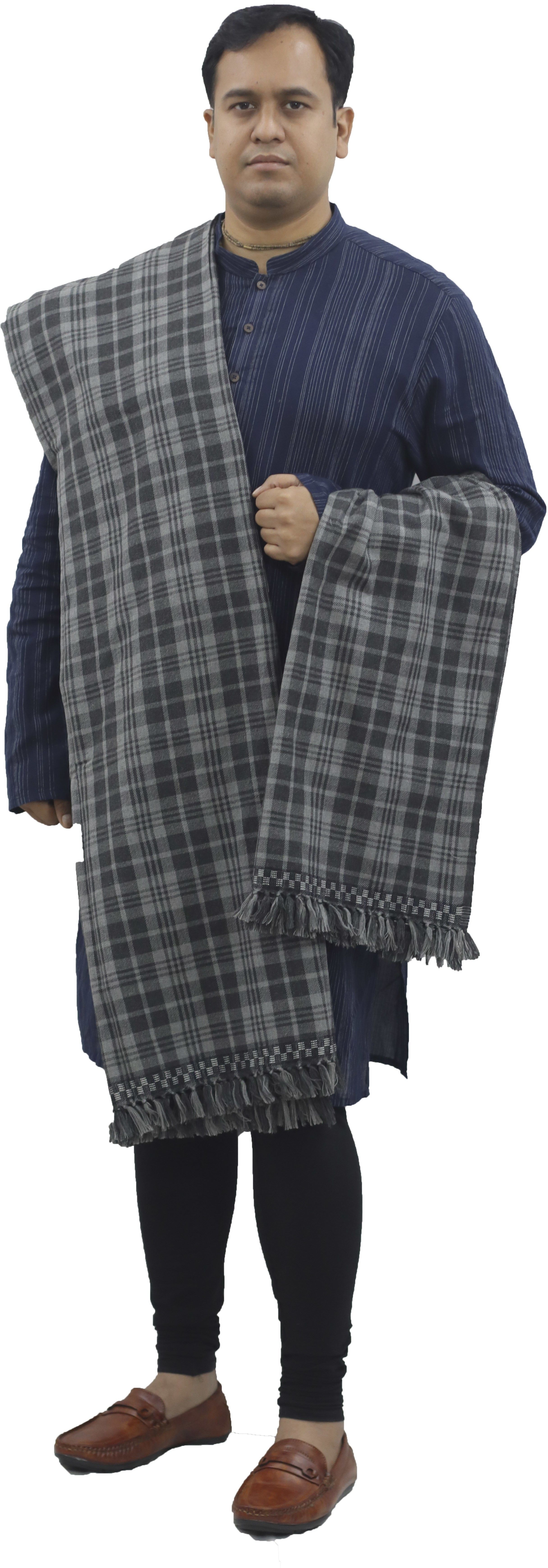 Sprha Wool Checkered Men, Women Shawl-picture-11