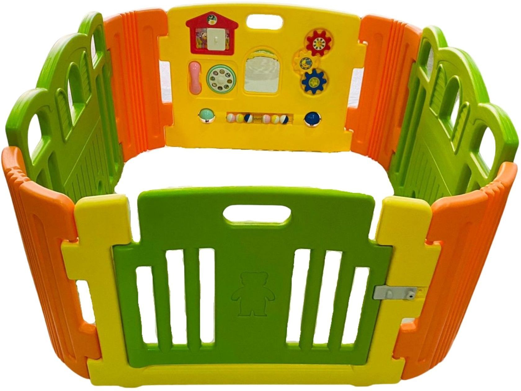 babycenterindia Baby Room Standard Playpen (Green-Orange-Yellow)-picture-13