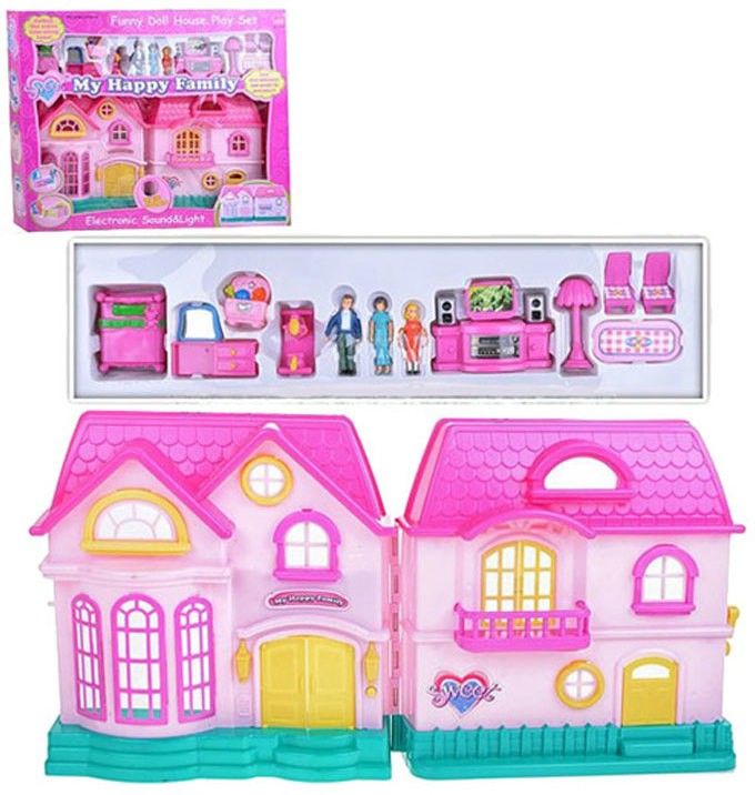 Doll House Play Set Multicolor doll house for girls (large)-image-22