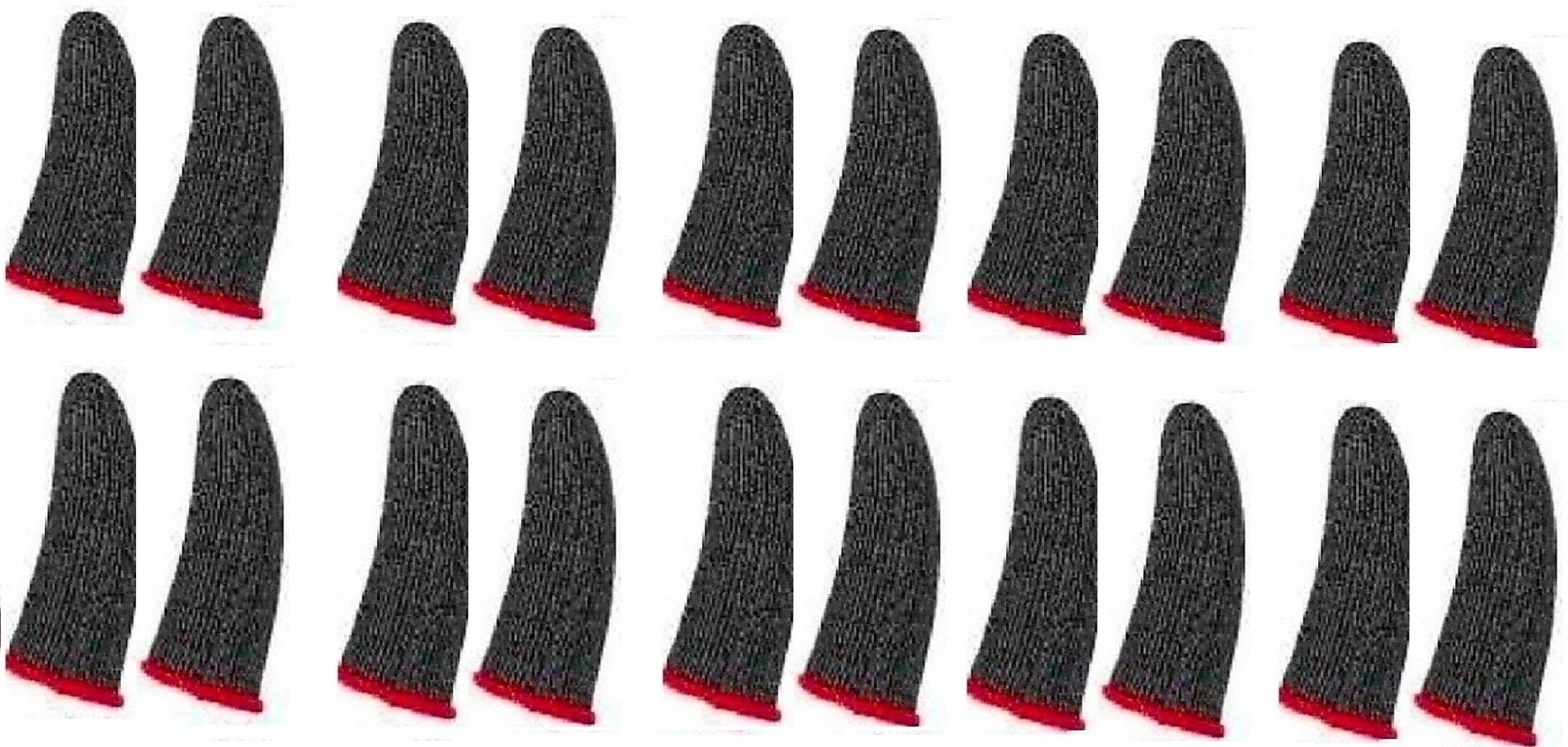 Pubg Anti-Slip Thumb Sleeve Pack Of 10 Pair Red Finger Sleeve