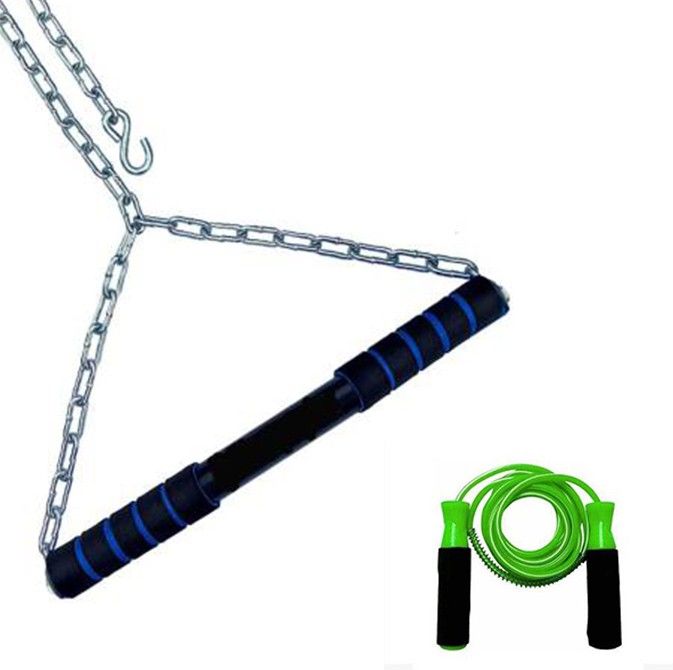 5FT Pullup Bar Rod And Ball Bearing Skipping Rope Combo Fitness Accessory Kit Kit-image-33