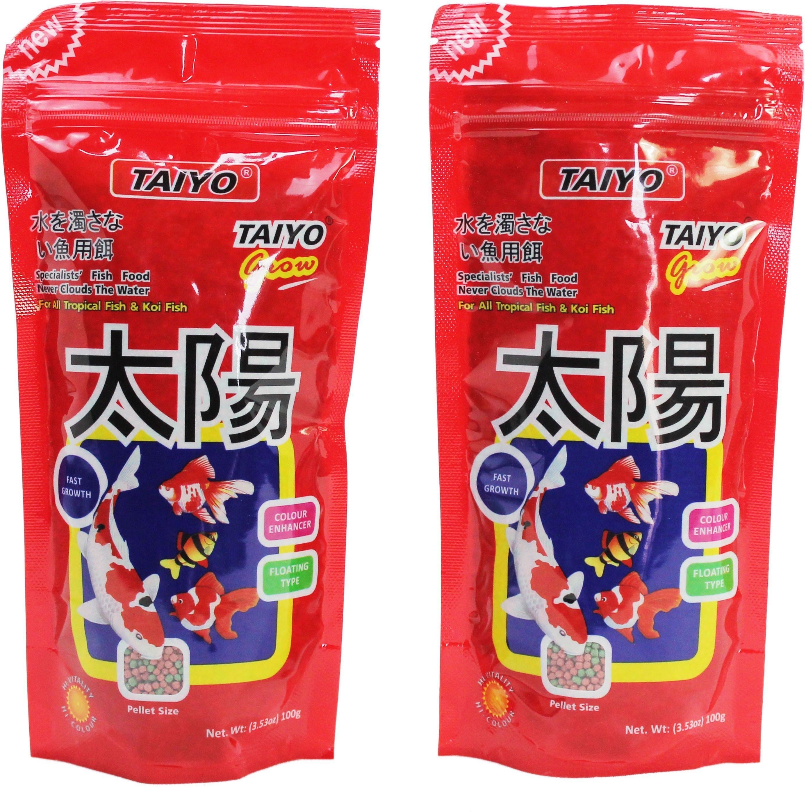 Taiyo Grow (2 X 100gms) 0.07 kg (2x0.04 kg) Dry New Born, Young, Adult Fish Food