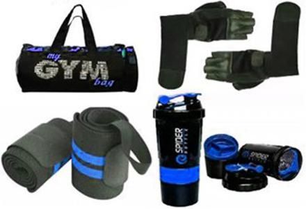 FITNESS MY GYM BAG ( CAMOUFLAGE PATTERN) + GYM Shaker + Wrist Wrap + GLOVES-image-0