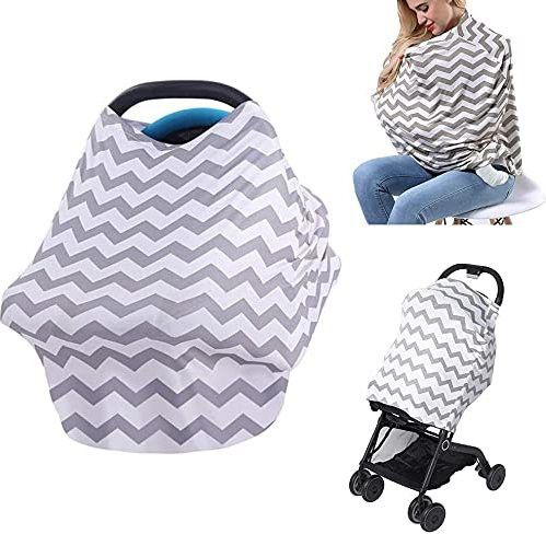 Car Seat Canopy Nursing Scarf, Shopping Cart Cover, Breastfeeding Protection Feeding Cloak-image-0
