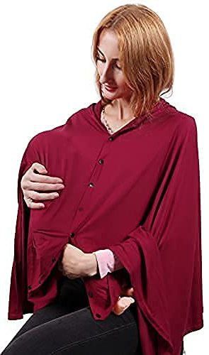 momisy Feeding cover Maroon side button Feeding Cloak-picture-21