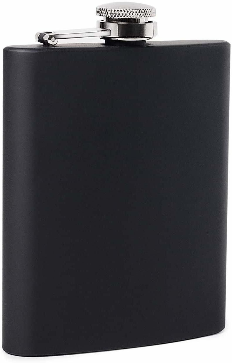 Stainless Steel Hip Flask Water Bottle Liquor Flask Or Wine Whiskey Alcoholic Beverage Holder Gift Set - Matte Black Hip Flask-image-42