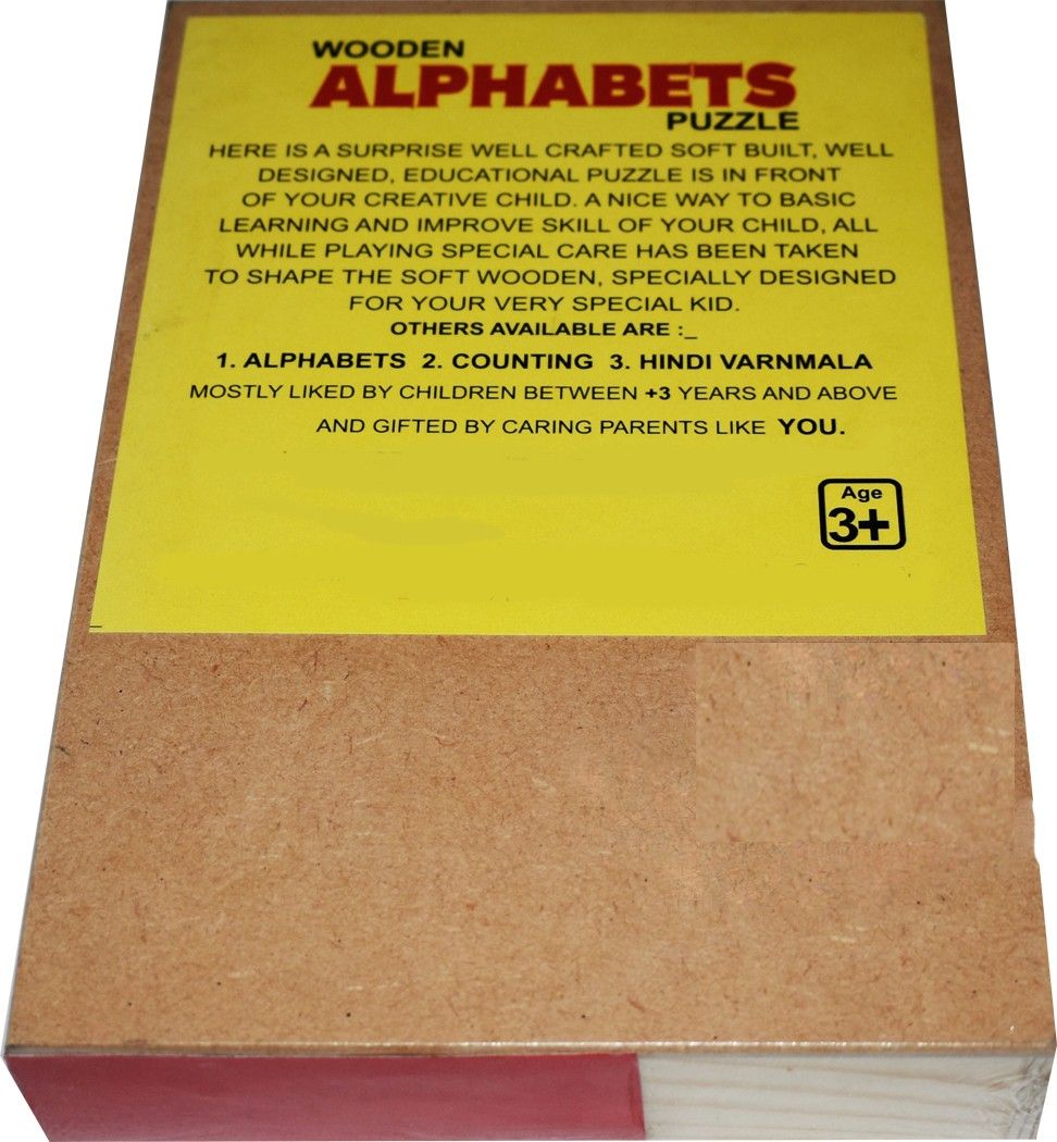 WOODEN LEARING ALPHABATE PUZZLE WITH PICTURE