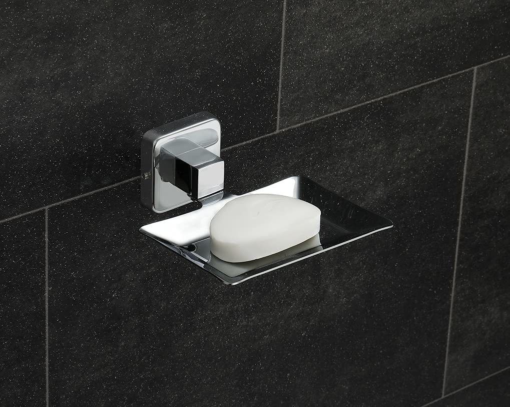 High-Grade SS Soap Holder with Single Soap Dish for Bathroom | Soap Stand | 6 inch 1 Bar Towel Rod-image-0