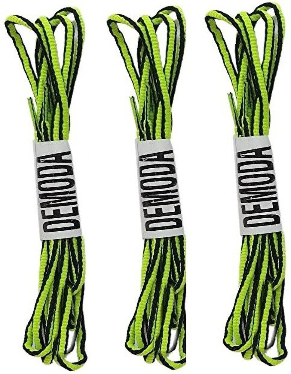 DE'MODA Demoda Oval Shoe Laces for Sneakers/Sports Shoes(Pack of 3-Neongreen) Shoe Lace-image-0