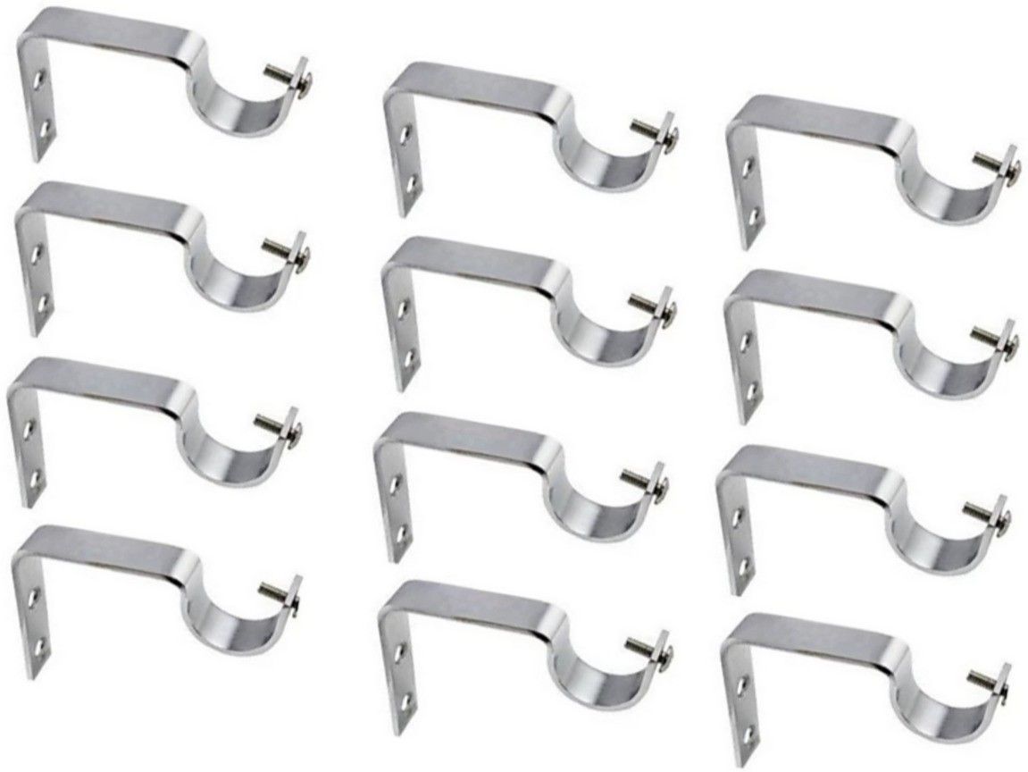 Silver Curtain Knobs, Rod Rail Bracket Metal-image-23