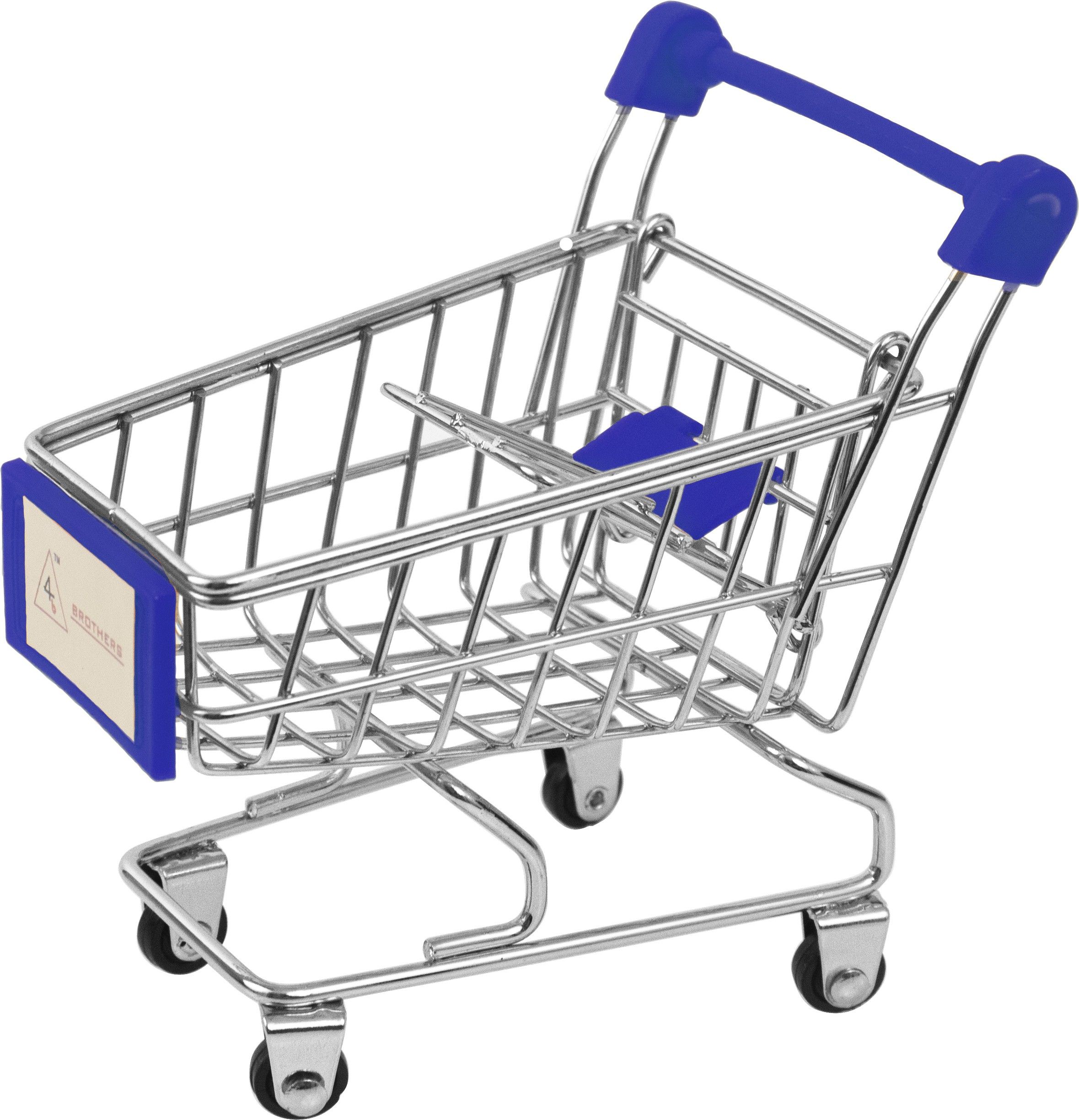 Mini Supermarket Shopping Cart Trolley Mini Cart Baby Toy Trolley, Wonderful Gift and Toy for Children - DBlue-image-17