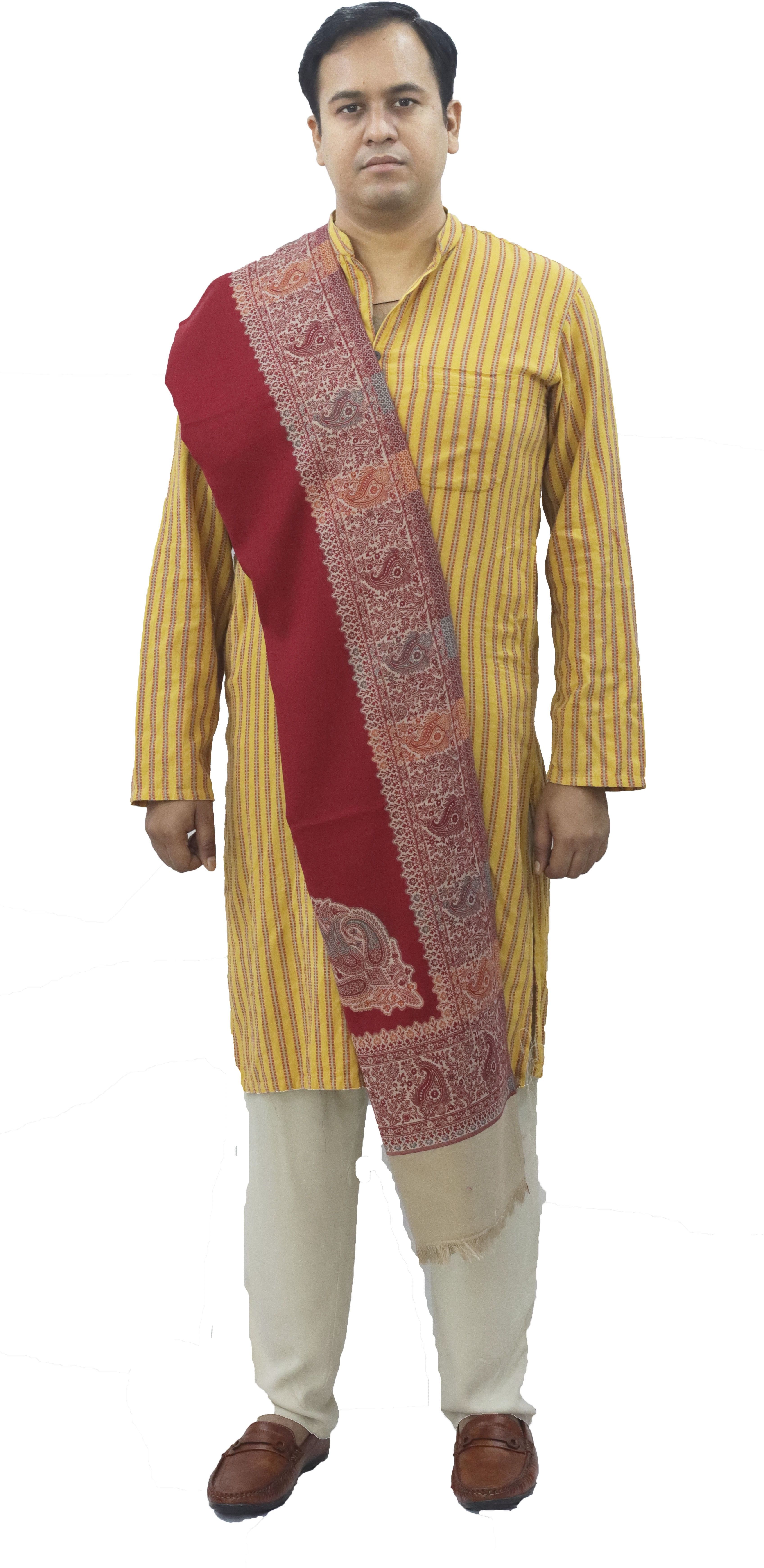 KAVIM Wool Embellished Women, Men Shawl-picture-23