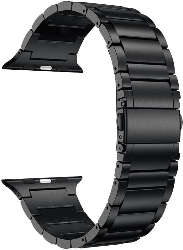 Viraan Compatible for Apple Watch Band 44mm 42mm, Solid Stainless Steel Metal Link Bracelet Bands Replacement for iWatch Strap Compatible for Apple Watch SE Series 7/6/5/4 Band Smart Watch Strap-image-6