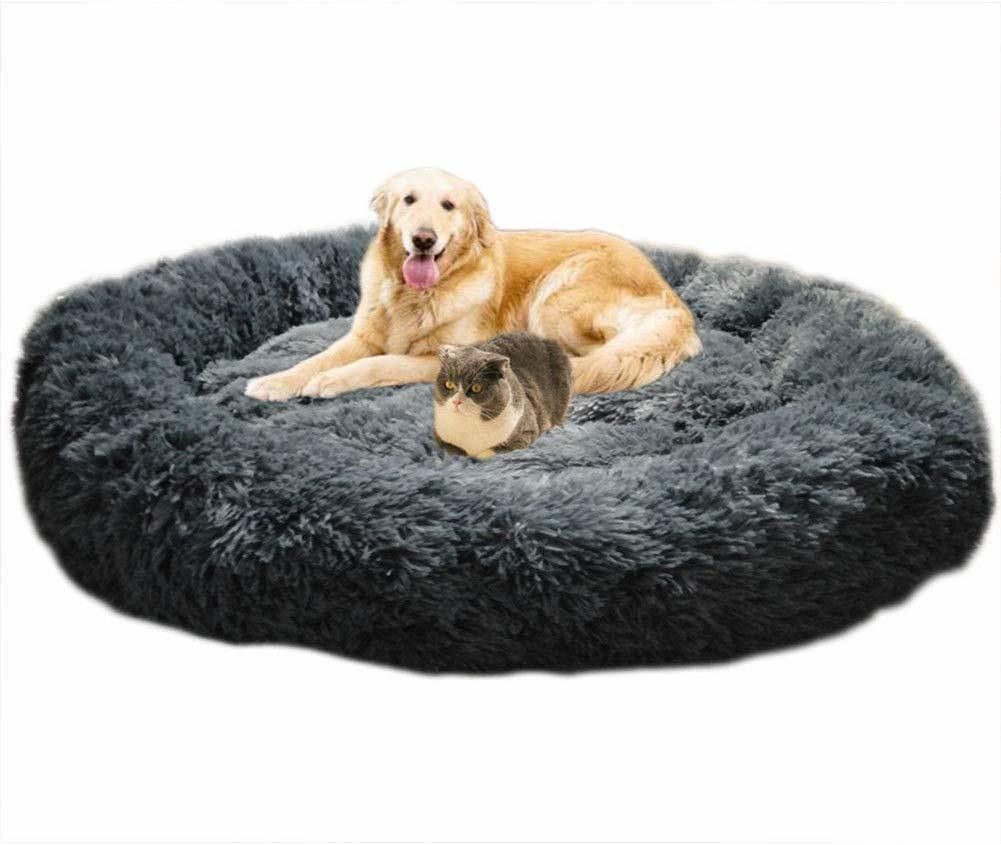 fluffy Fluffys Luxurious Deluxe Soft Fabric Dog Bed Washable Sofa Round Cushion L Pet Bed-picture-31