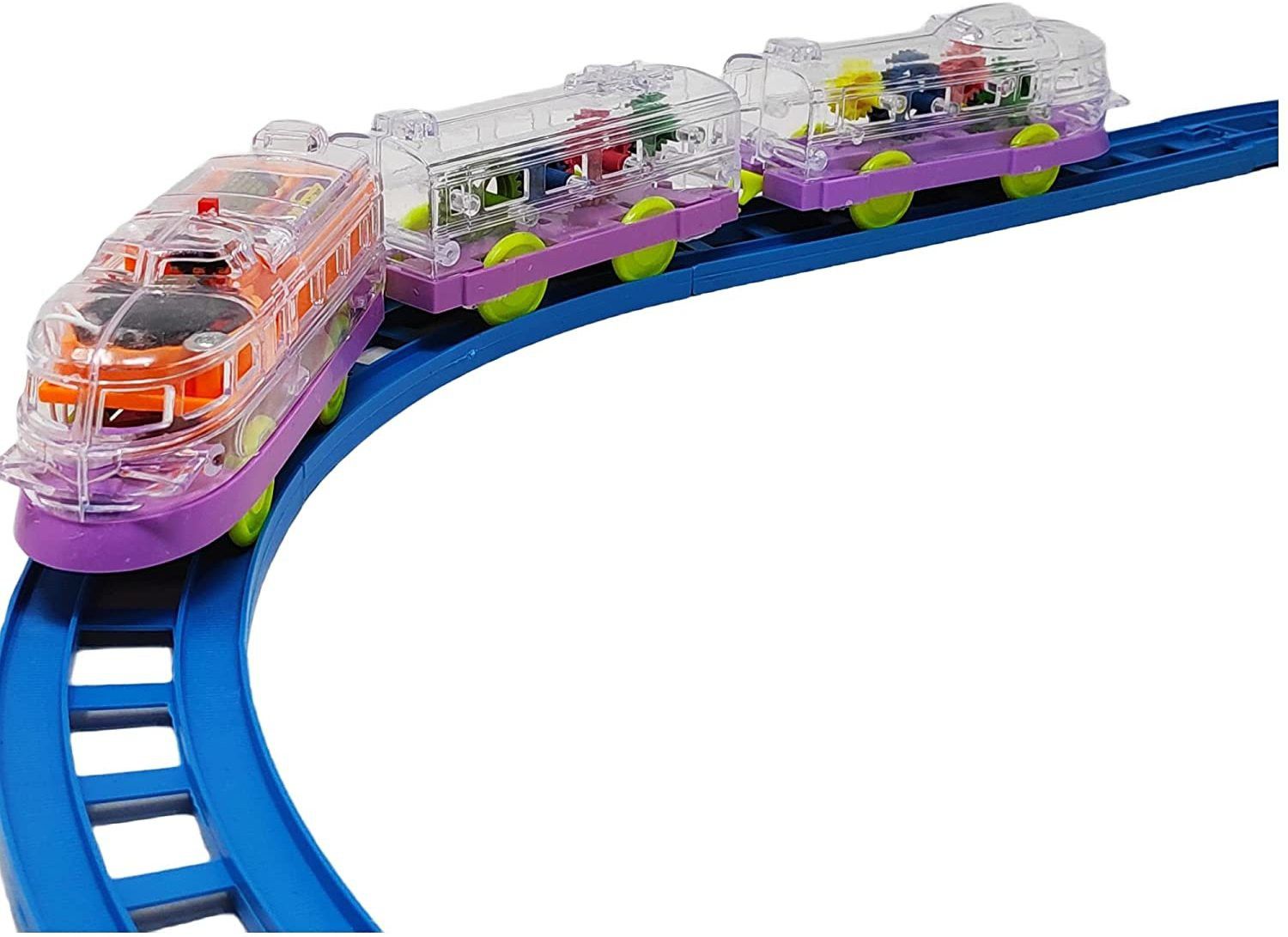veryke Musical Train Set with Long Track for Kids with Rotating Gears Transparent Plastic Body, Battery Operated Train Set-picture-23