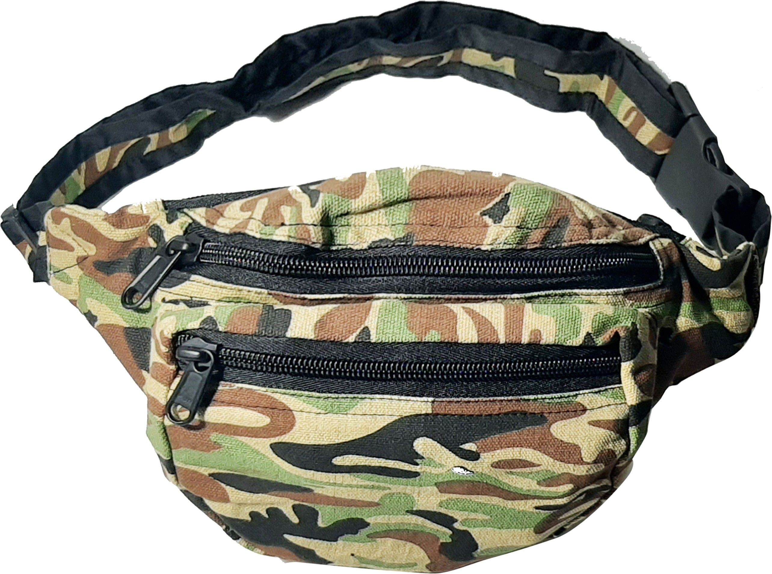 Kanha Waist Bag for boys and girls; Fanny Pack for Hiking Travel Camping Running Sports Outdoors; Money Belt with Adjustable Strap funky style.travelling hiking ,adjustable strap WAIST PACK TRAVEL HANDY (Green) waist bag-image-1