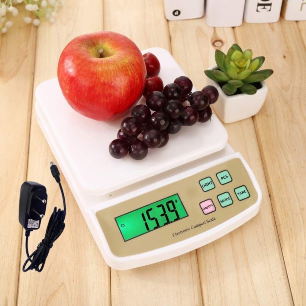 Krikav Electronic Digital Display 1gm-10Kg Lcd Kitchen Weight Scale Machine and Adopter Weighing Scale-picture-46