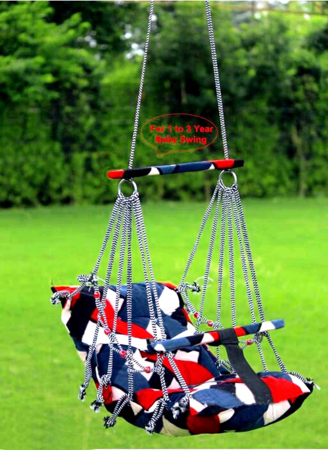 Cotton Swing Chair For Kids Baby's Children Folding & Washable 1-3 Years With Safety Belt-Indoor Swing For Kids | Baby Swing |Kids Product | Swing For Babies | Kids Swing | Swing For Baby-Kids Hanging Swing Swings