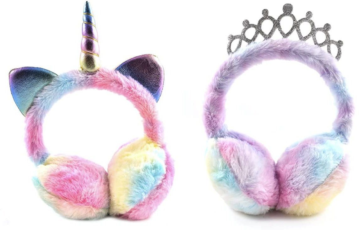 dc decorio Latest Style Cute Winter & Outdoor Adjustable Ear Muffs/Ear Warmer Crown Unicorn Style for Girls and Women Ear Muff-picture-19