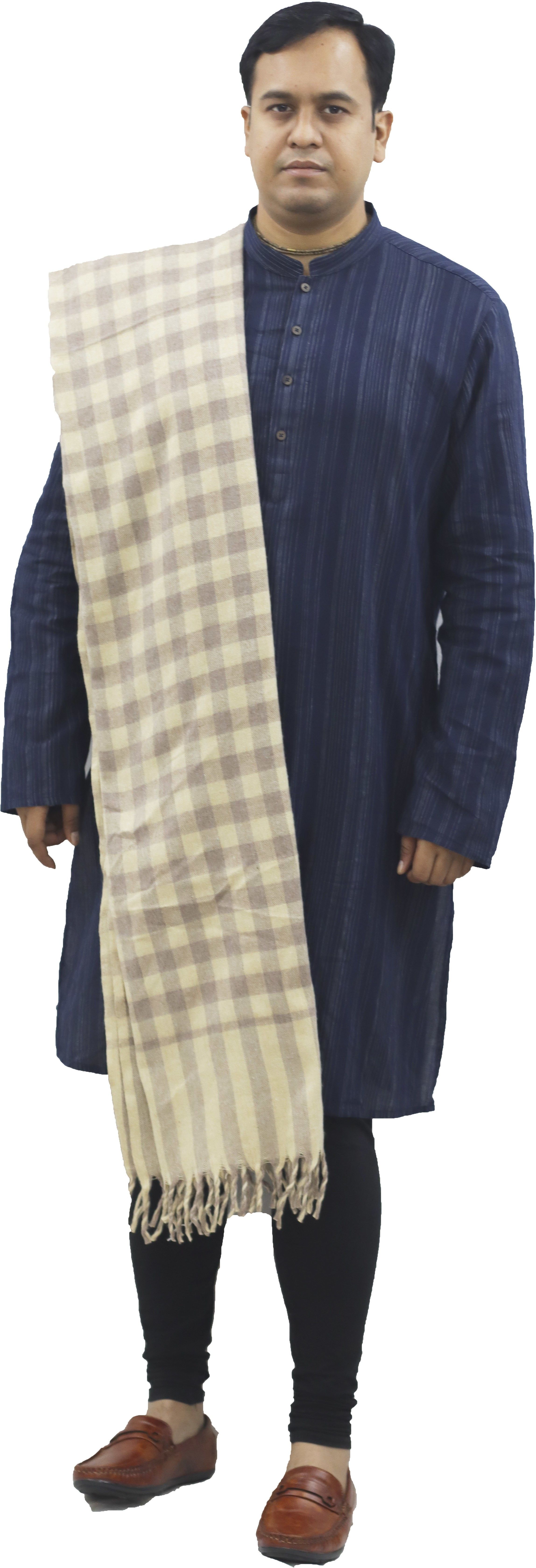 Vrinde Wool Checkered Men, Women Shawl-picture-37