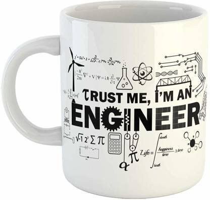 zori Premium Quality Engineer Quote Printed Glossy Finished , 1 Piece, White, 330ml Ceramic Coffee Mug-picture-24