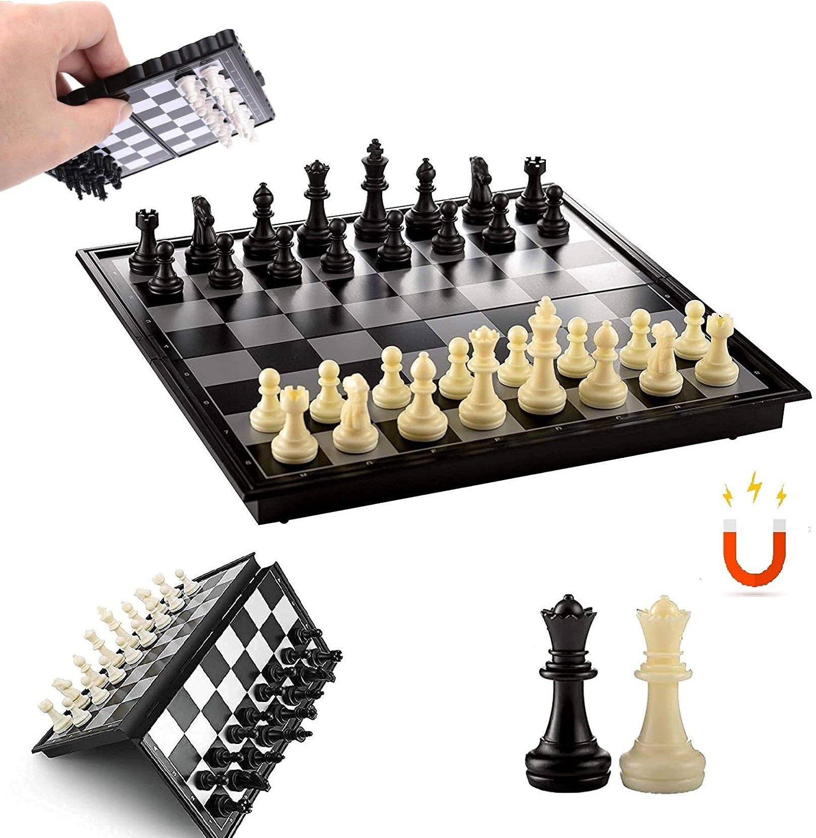 bestie toys Chess Board Magnetic Travel Chess Set with Folding Chess Board Educational Toys for Kids and Adults, 10inch Educational Board Games Board Game Strategy & War Board Game-picture-12