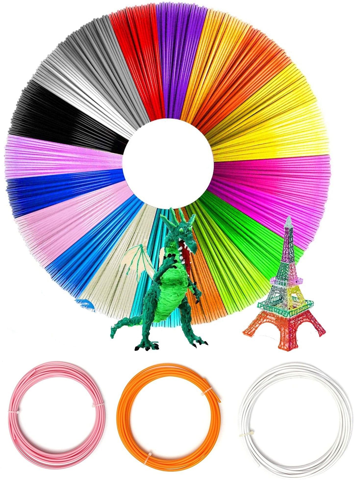 bestie toys Pla Filament 10 meter each 1.75mm Mix Color PLA Filament 3D Printing Filament For 3D Pen 3D Printer(Pack of 3 )-picture-24