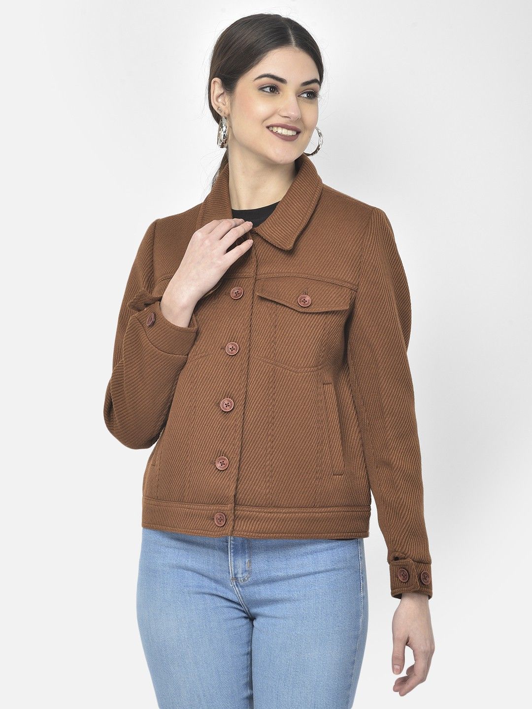 crimsoune club Women Solid Bandhgala Casual Blazer-picture-19