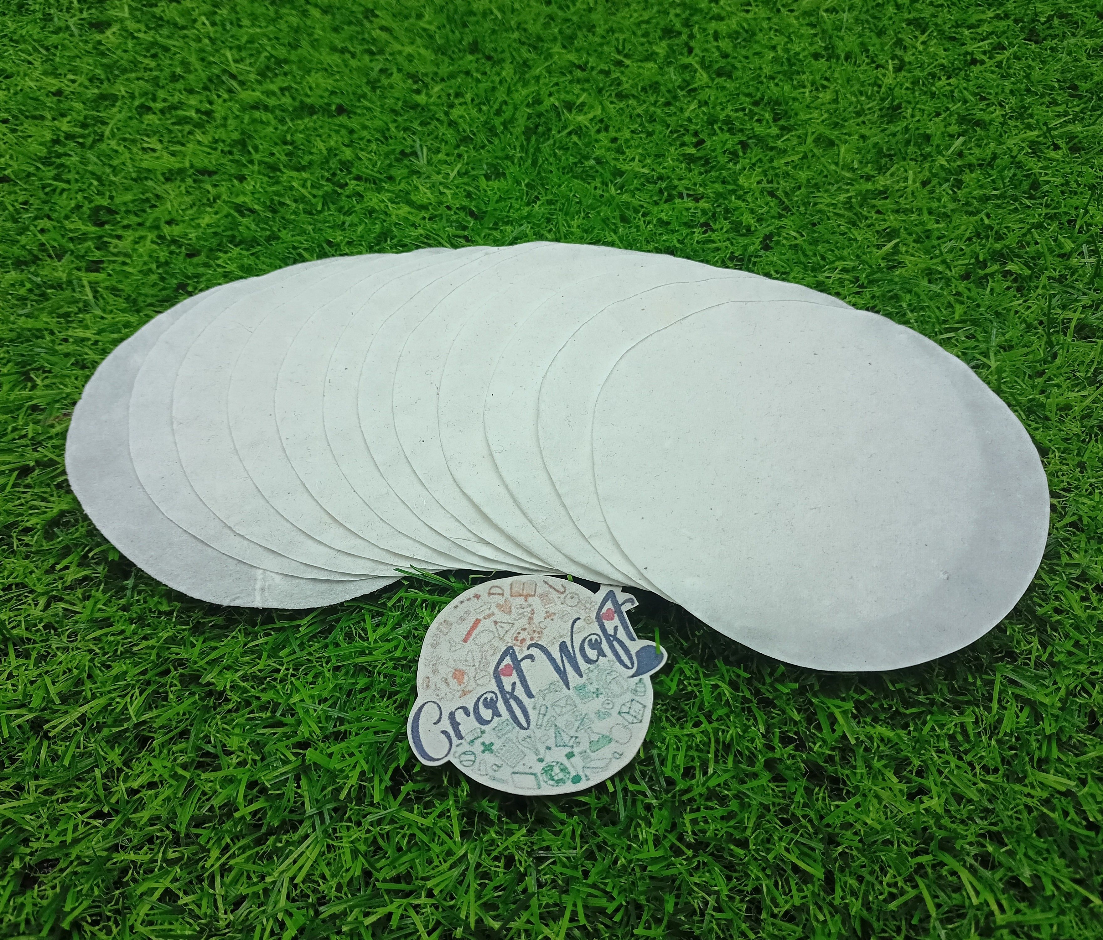 craftwaft PREMIUM HANDMADE QUALITATIVE FILTER PAPER ROUND CIRCLES 12.5 CM DIA PACK OF 100 Filter Paper-picture-10