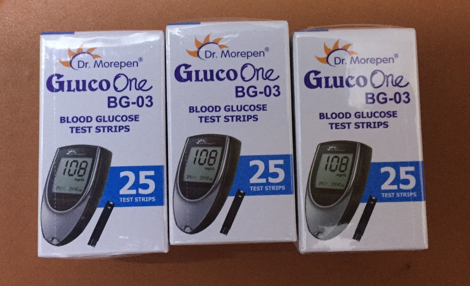 Dr. Morepen BG - 03 25 STRIPS x 3 75 Glucometer Strips-picture-14