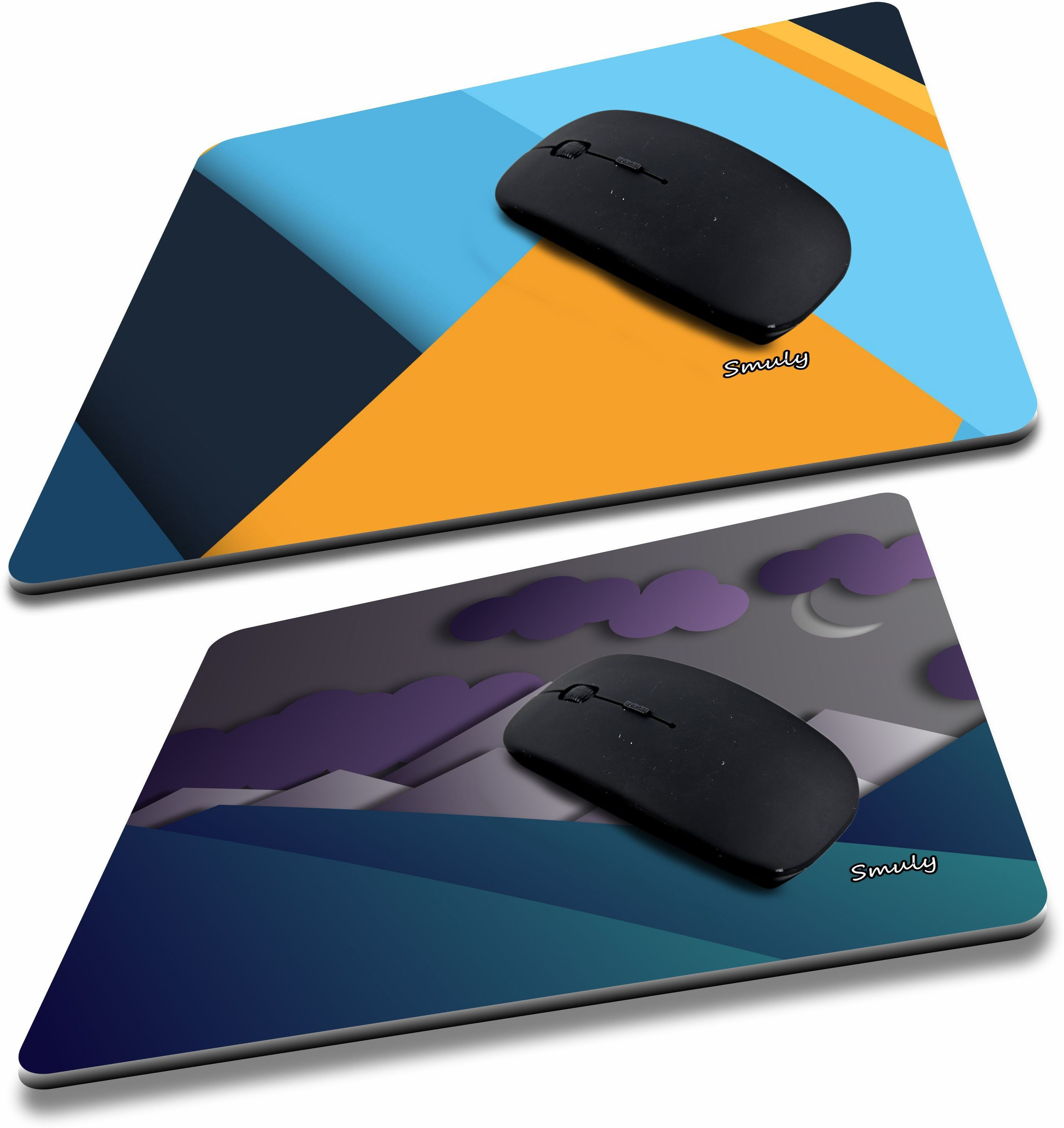 SMULY BLUE STRIP COMBO & cloud graphic Non-Slip I Am Capable of Amazing Things, Motivational Quotes Printed Mouse Pad for Gaming Computer, Laptop, PC Mouse Pad (Multicolor) Mousepad image 1