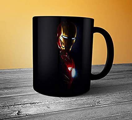 zori Premium Quality Iron Man Printed Glossy Finished , 1 Piece, Black, 330ml Ceramic Coffee Mug-picture-12