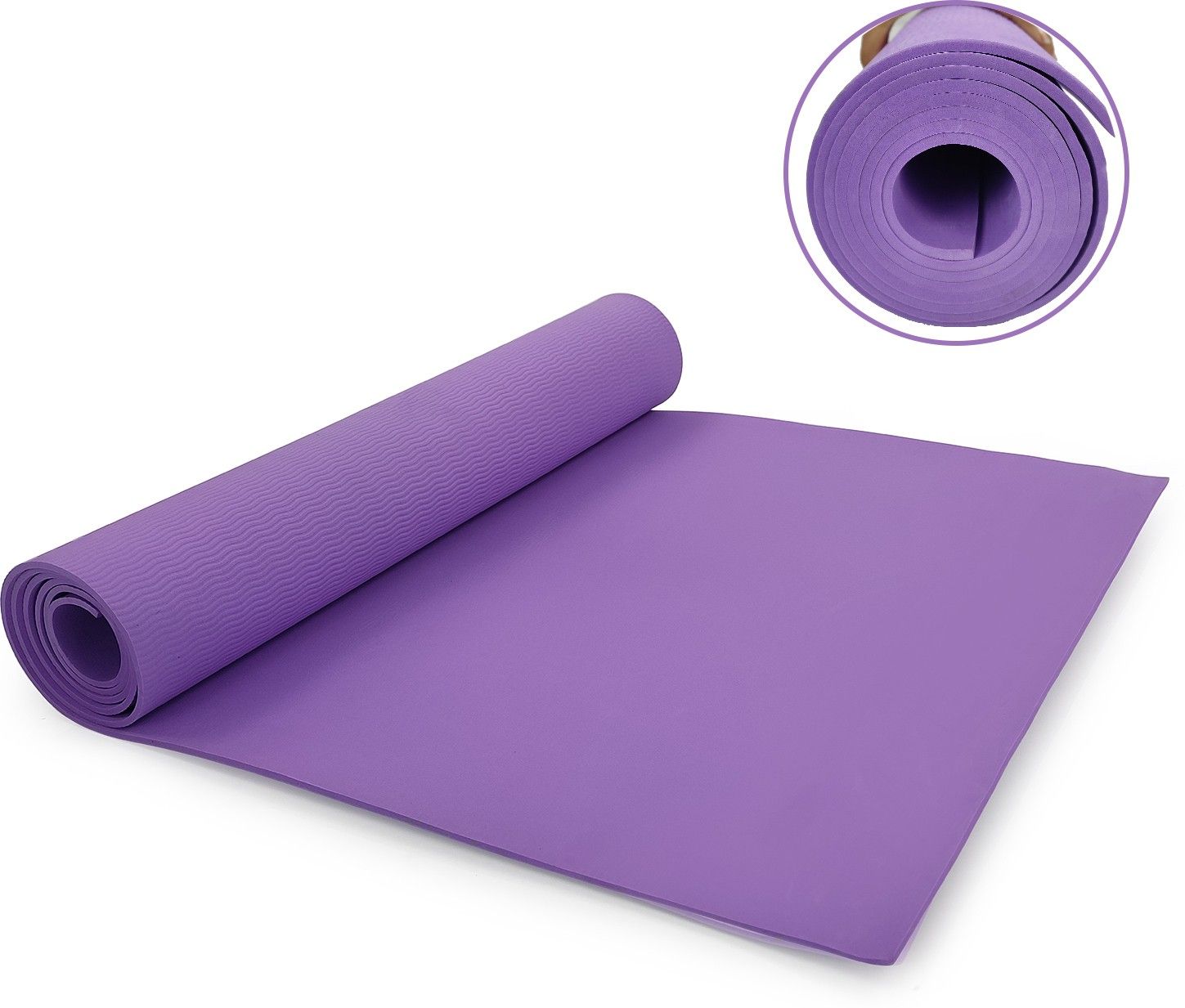 Anti-Skid Yoga Mat for Men & Women, Exercise for Gym/Home Workout Fitness Purple 4 mm Yoga Mat-image-9