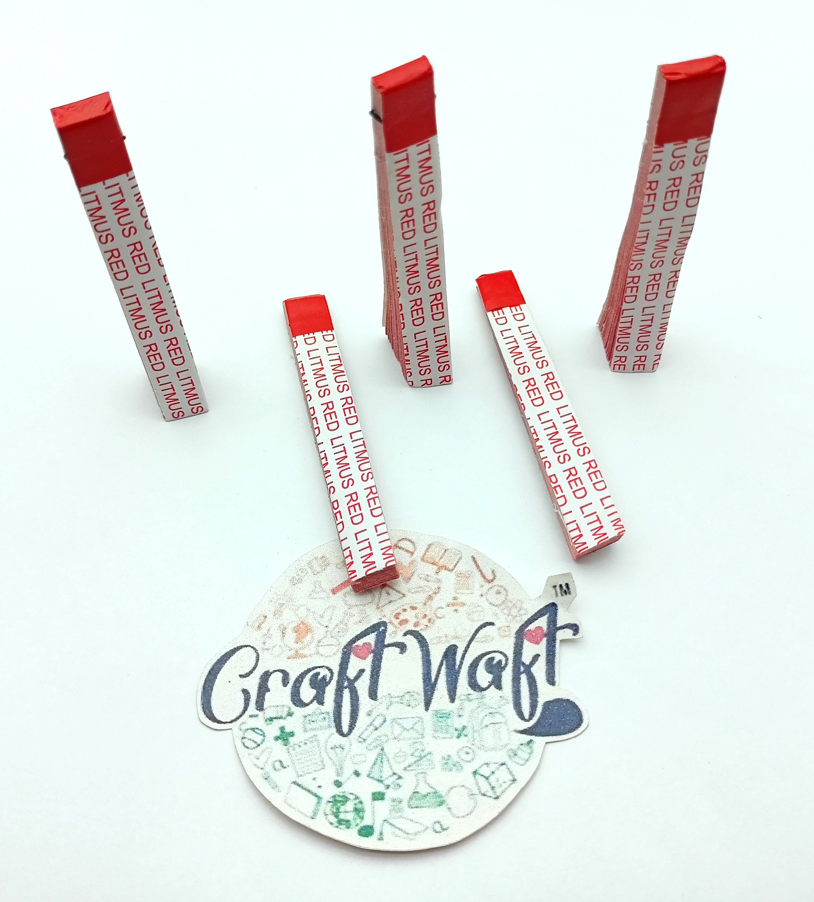 craftwaft Red litmus Paper Test 100 Strips for Testing Acid and Base Solutions, Activity Laboratory Industrial Scientific Experiment pH Red Litmus Papers-picture-18