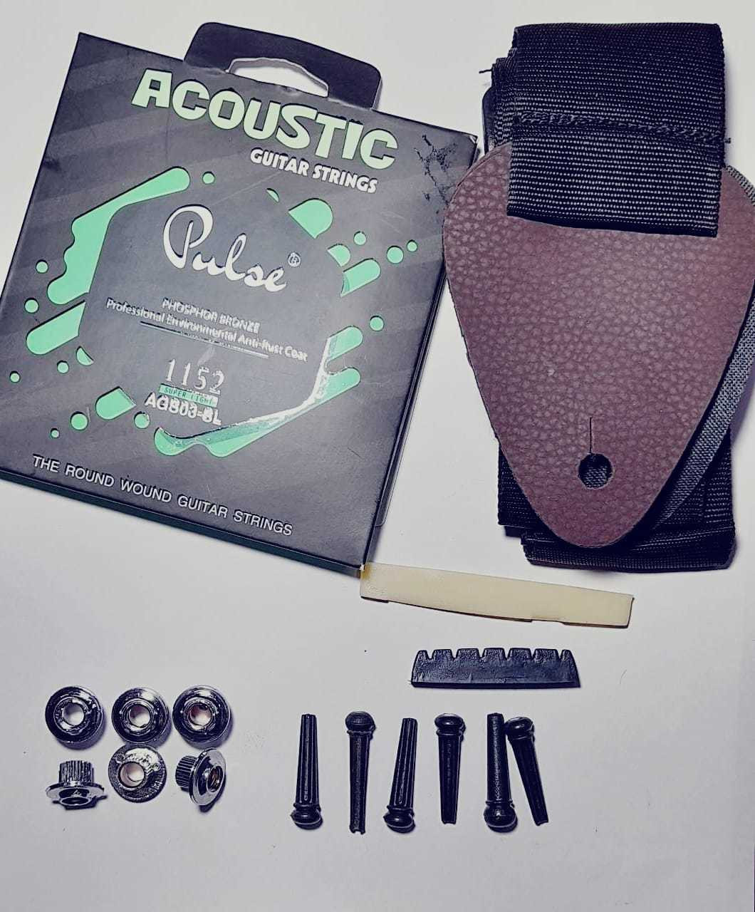 pulse Acoustic PULE STRING BRIDGE PIN SADDLE NUT FILLER BELT Guitar String image 1