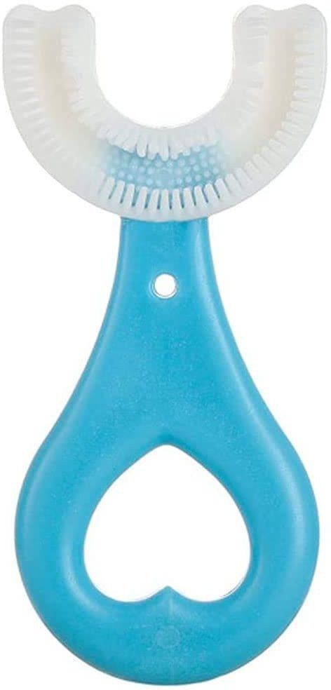 nimyank Children Mouth-Cleaning Silicone Toothbrush 360 Degree U-shaped (pack of 2) Extra Soft Toothbrush-picture-34
