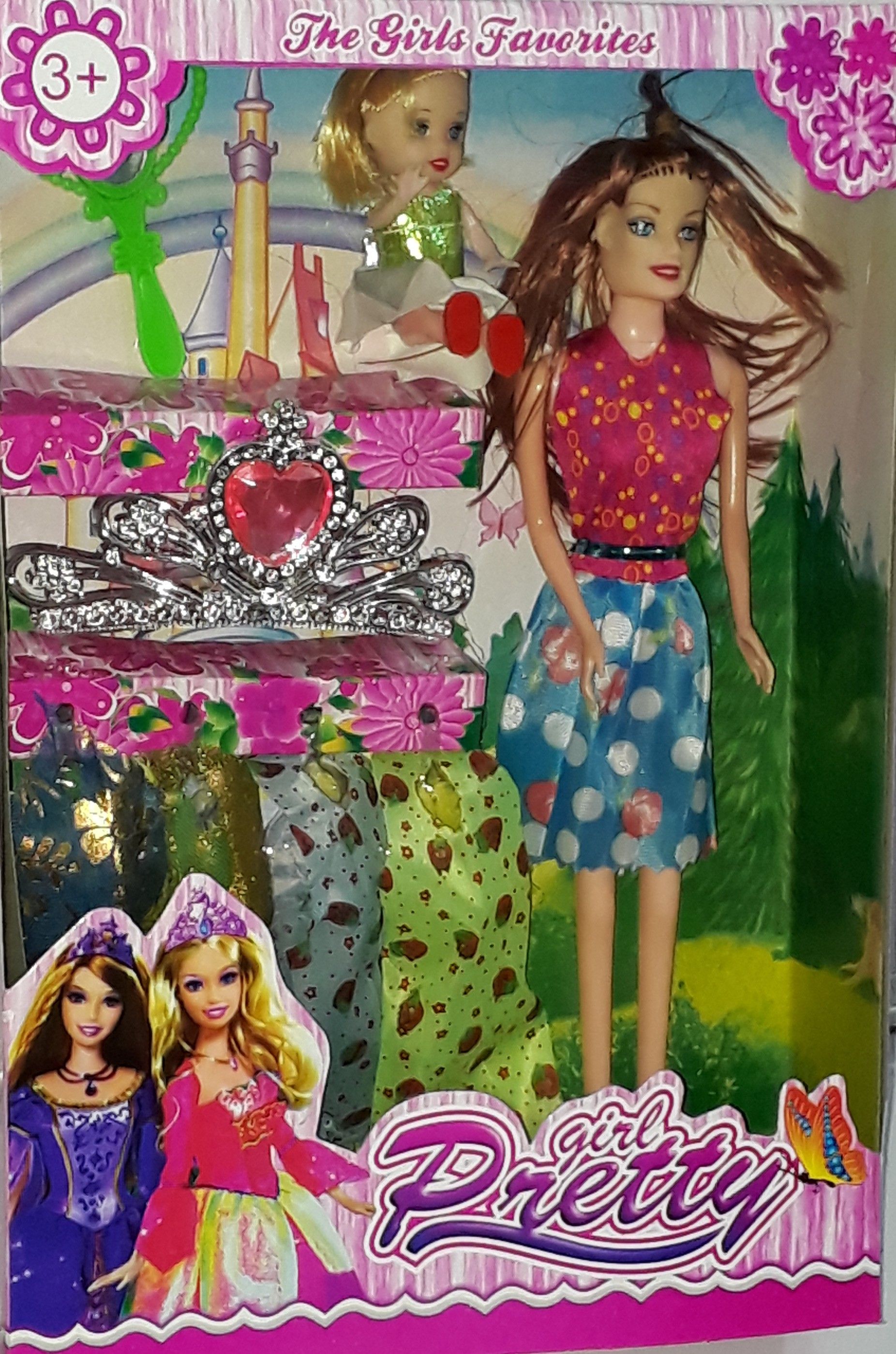 ctc creation Happy Fashion Pretty Cute Doll Set with Doll Dresses-picture-26