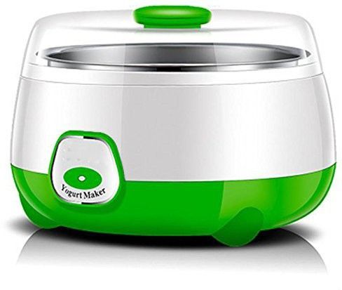 Plastic and Stainless Steel Automatic Yogurt Maker (Multicolour, 170x170x120mm, 1 L) 10 W Food Processor