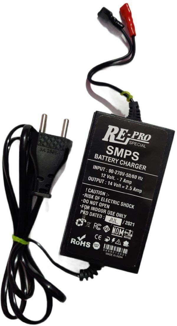 ElekmA 12 Volt Lead-Acid Battery Charger SMPS with Auto-Cut Circuit | Heavy Duty 12v Battery Charger Car, Bike, Ups Battery Charger 10 W Adapter-image-39