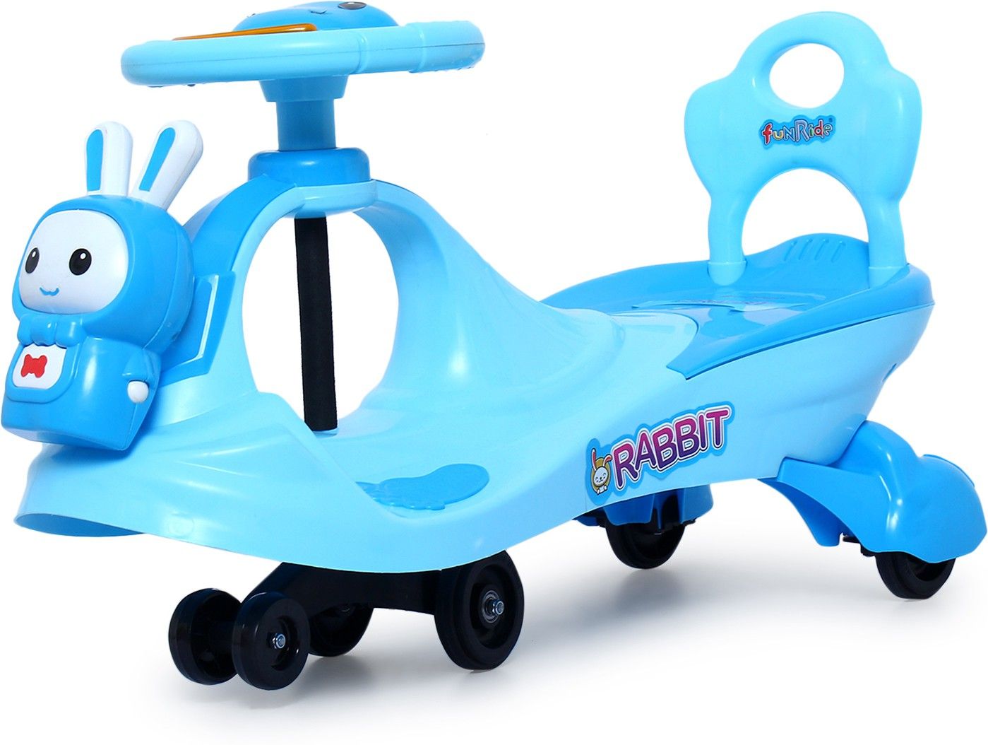 Bunny Swing Car Rider - BUNNY RABBIT Twist and Swing Magic Car Ride On for Kids with Steering Music and Lights for Boys and Girls for Age 3+-image-17