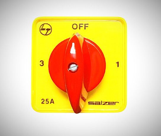 Salzer (L&T) Cam Operated Rotary Switch S25 B03 25Amps Phase Selector 1 Pole 3 Way, Cat no: 61060PIB03TDYR-picture-16