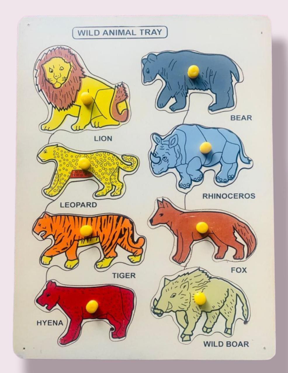 Clever Champ WILD ANIMAL PUZZLES TRAY WITH PICTURES-image-34
