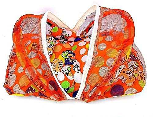 firmus Cotton Infants Washable Laddo Gopal Net Bed/Night Bistar with Mosquito Net for Kanha Ji Small Krishna Ji (Size 0 to 10) Mosquito Net image 1