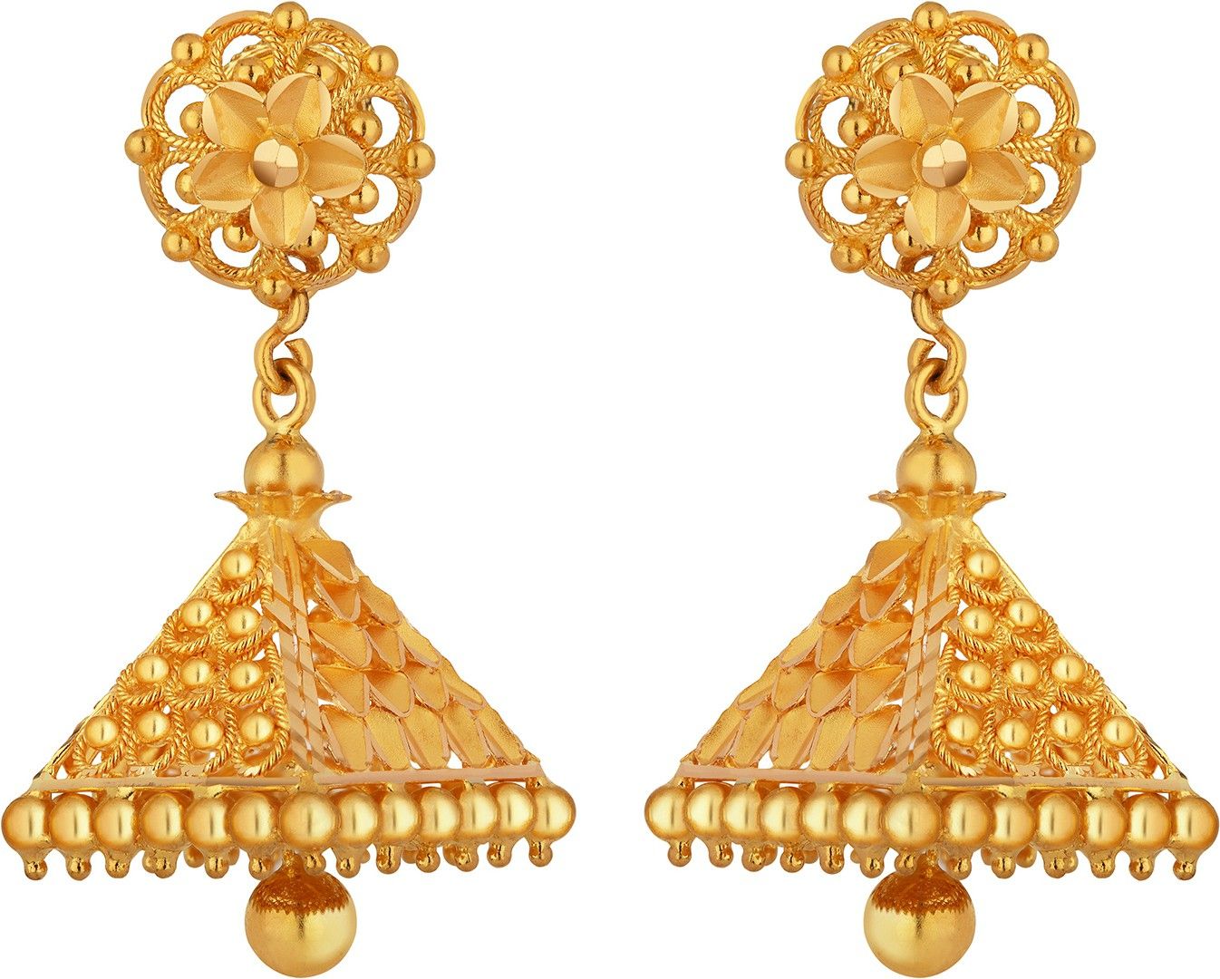 Joyalukkas 22kt Purity Gold Jhumki Earring Yellow Gold 22kt Jhumki Earring-picture-13
