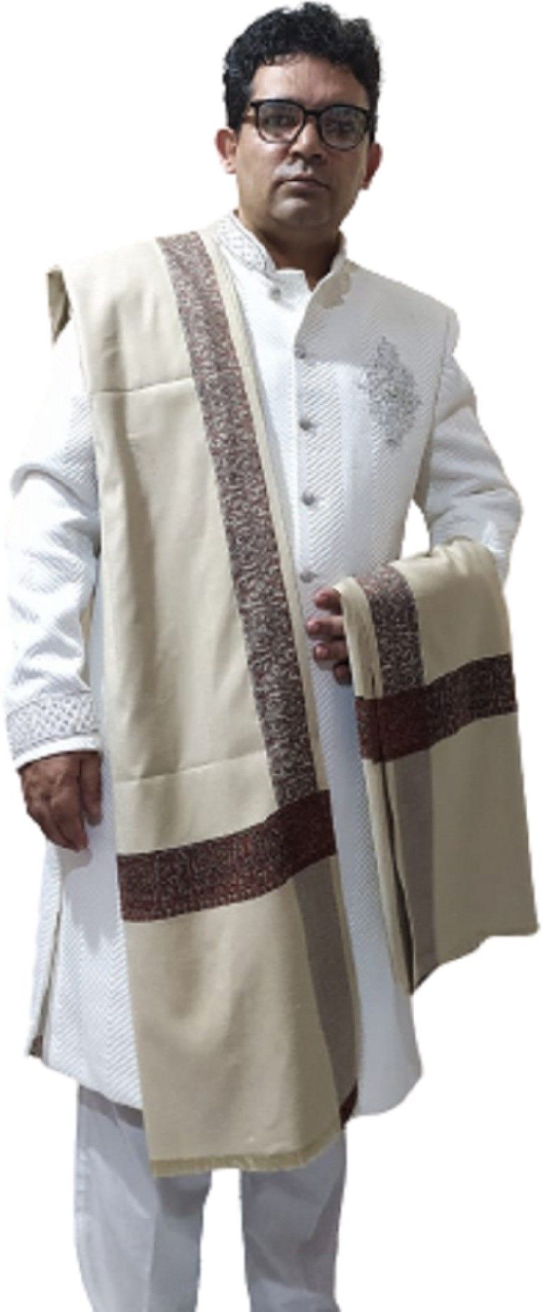 KASHMIR HANDLOOM Cashmere Woven Men Shawl-picture-25