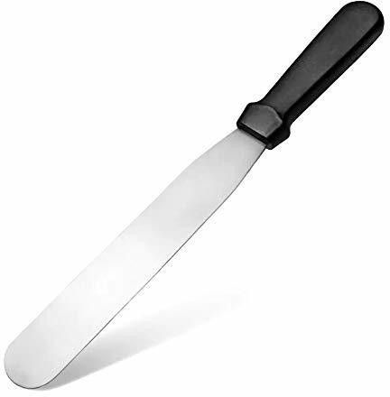 alamdaar 8inch Straight Professional Steel Cake Palette Knife Icing Spatula Plastic, Steel Cake Server-picture-43